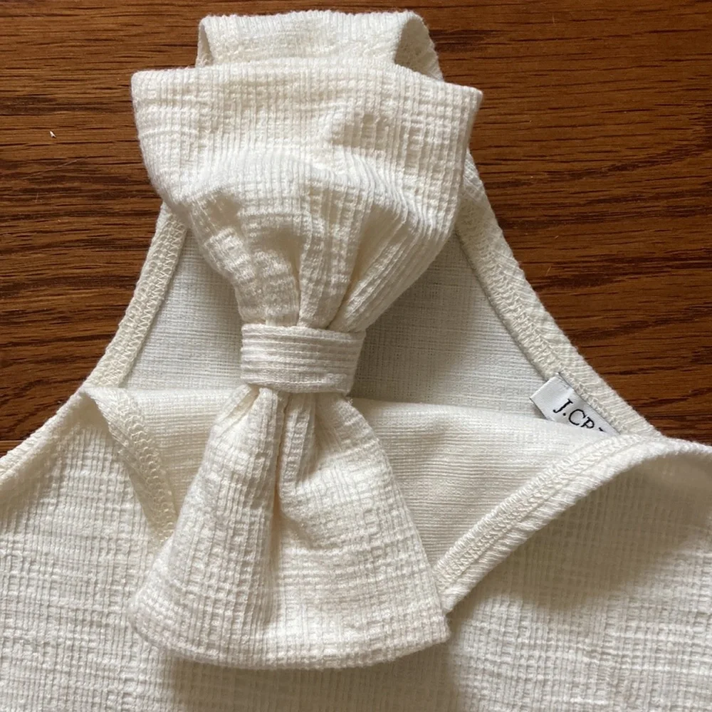 J. Crew One Shoulder Bow Top